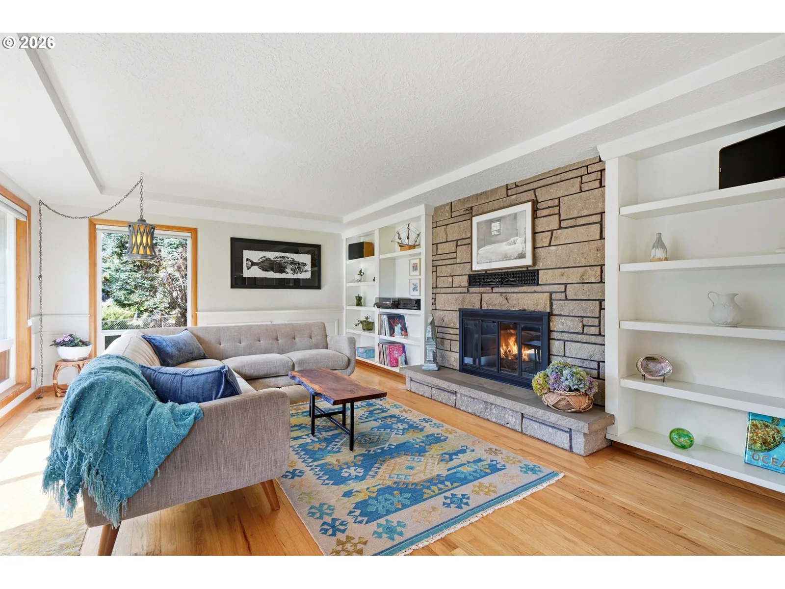 Living room and picture windows
