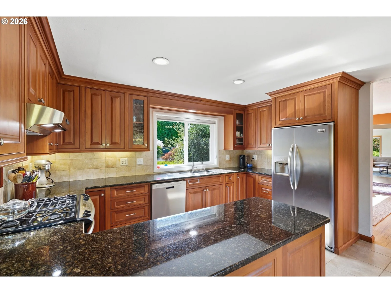 Kitchen with stainless appliances