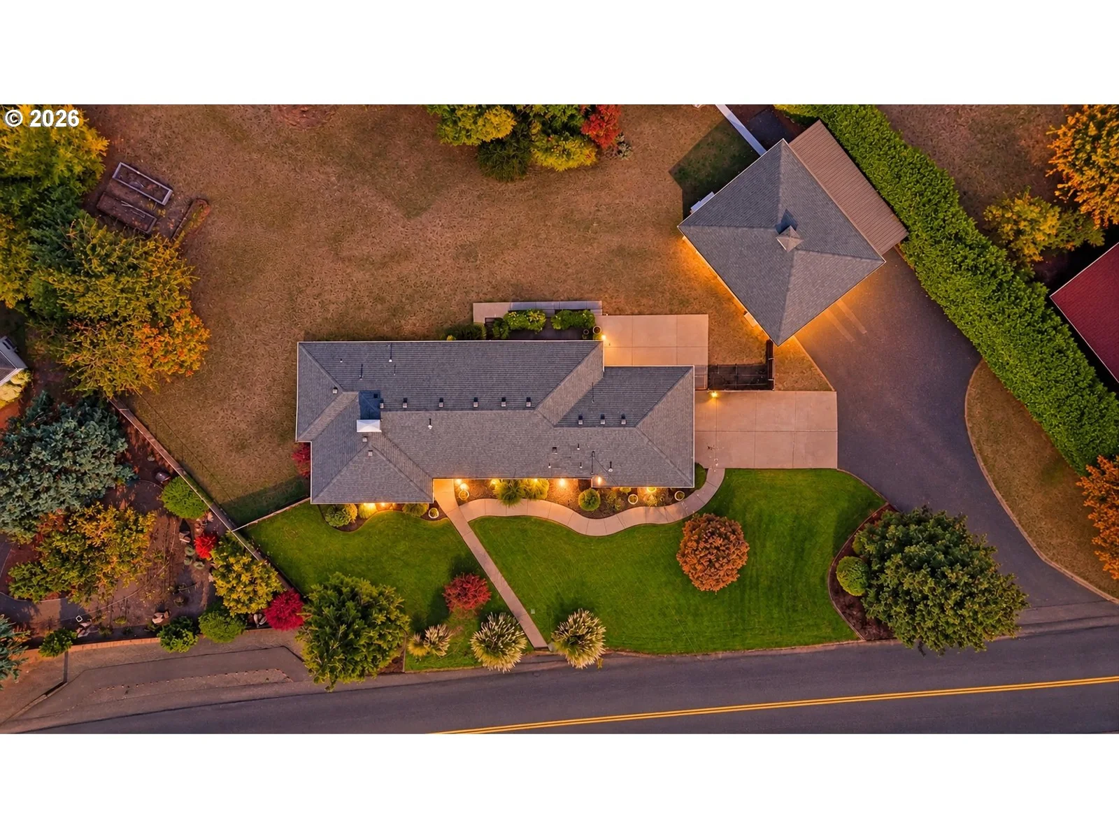 Overhead view of property