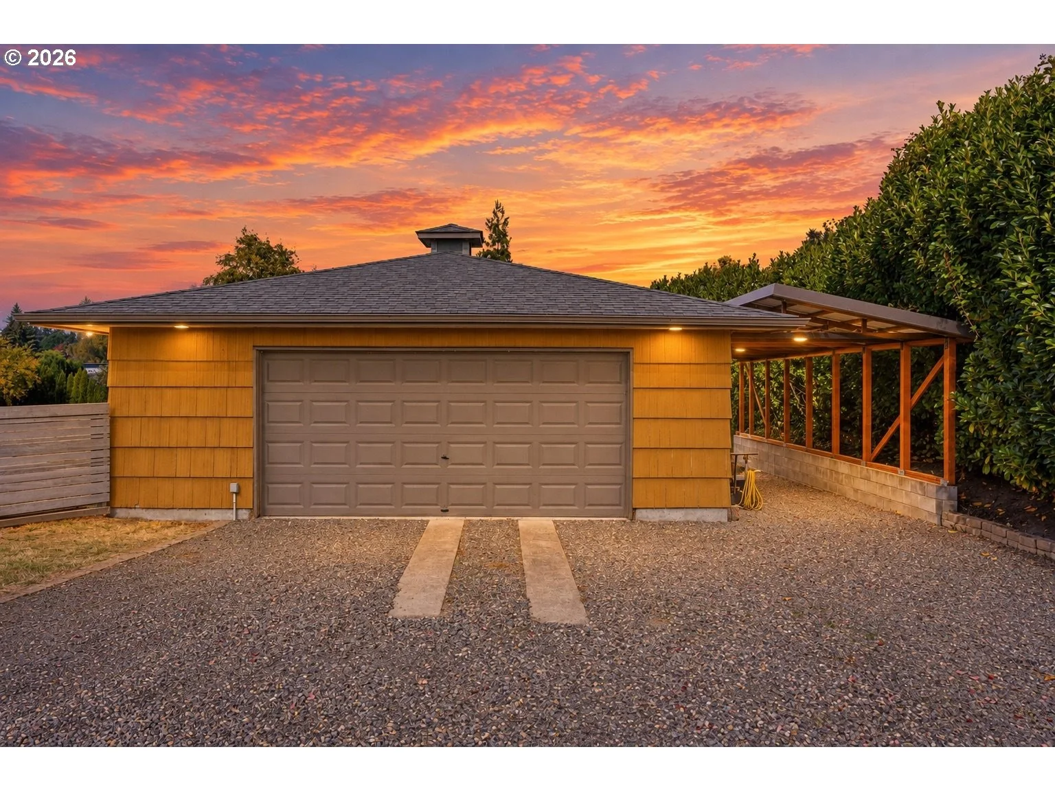 Detached garage exterior
